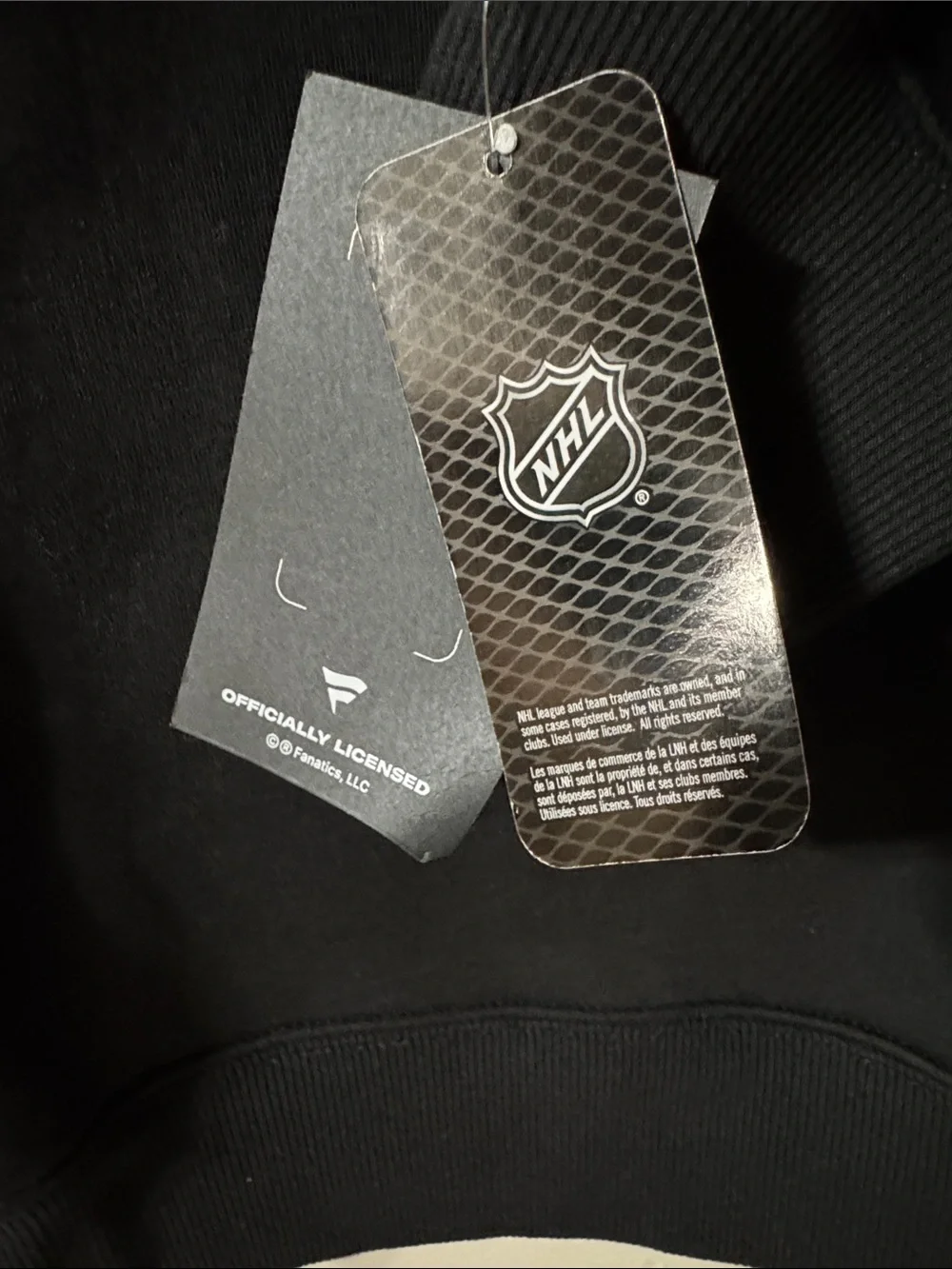 Fanatics Black and Gold Vegas Golden Knights Crewneck Hoodie